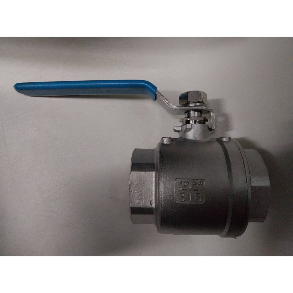 JK ball valve stainless #316 2 PC บอลวาล์วสแตนเลส #316 2 ตอน ขนาด 2.1/2" ถูกกว่าบอลวาล์วทองเหลือง
