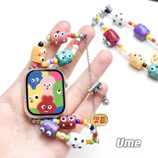 สายลูกปัดนาฬิกา watch ultra 11 10 9 8 7 6 5 4 3 สายนาฬิกา smart watch 42/46/44/45/49mm สายสําหรับแอปเปิ้ลวอช