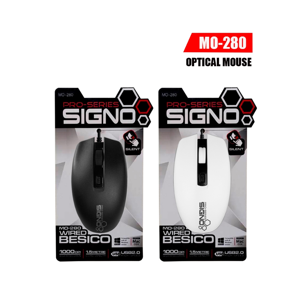 SIGNO MO-280 Optical Mouse USB เมาส์มีสาย
