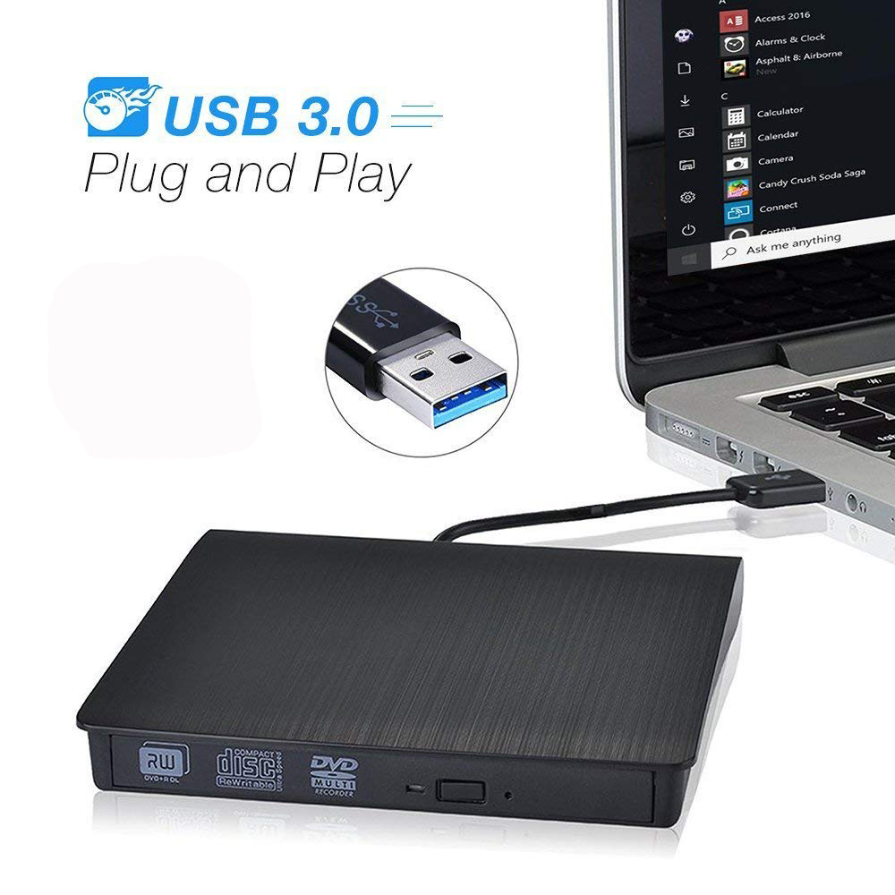 (พร้อมส่ง) Driver Portable External Optical Drive CD DVD RW ROM USB 3.0 DVD-RW