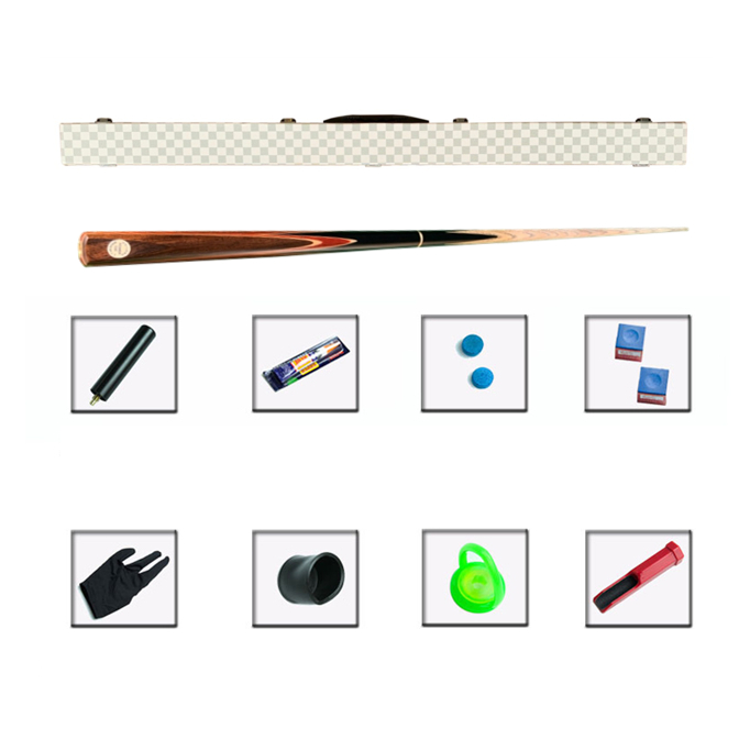JX001ไม้สนุ๊กเกอร์พร้อมกล่องหนังและอุปกรณ์ครบชุด ขนาด 2 ท่อน Snooker - รูปที่ 6
