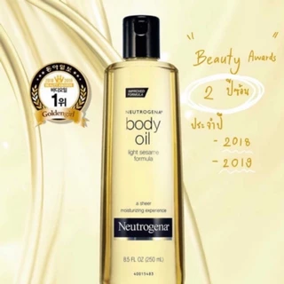 [ฉลากไทย] นูโทจีน่า Neutrogena Body Oil Light Sesame Formula Fragrance Free 250 ml.