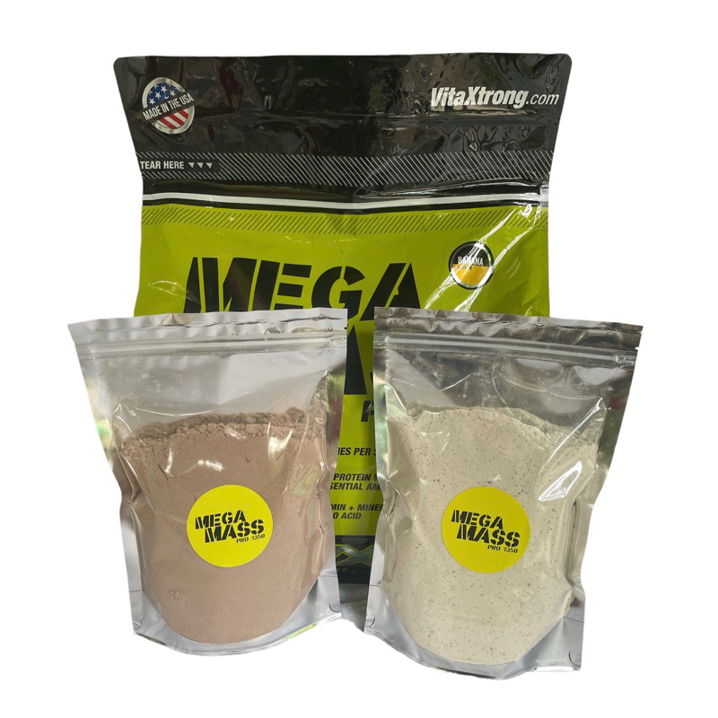 MEGAMAAS PRO 1350เวย์โปรตีนเพิ่มกล้าม เพิ่มน้ำหนักแบ่งขาย450กรัม