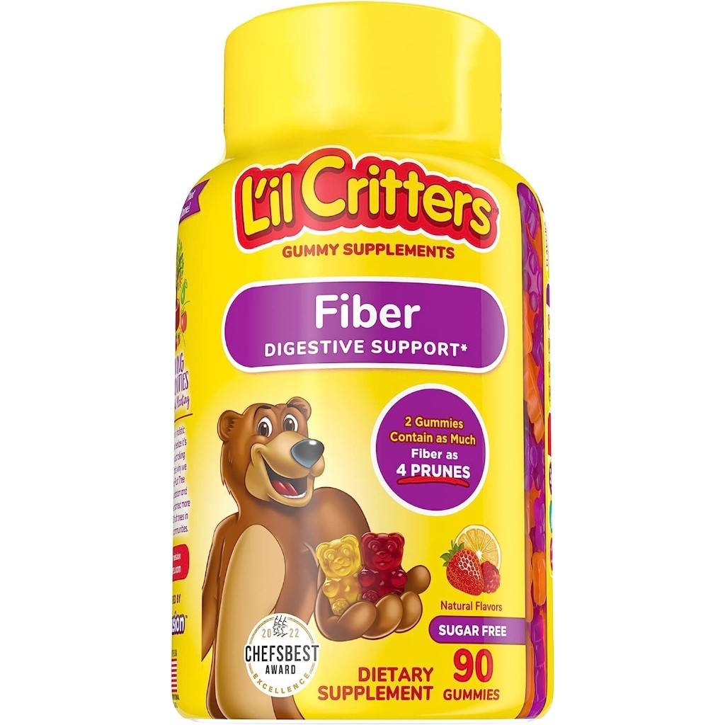 กัมมี่ไฟเบอร์ L'il Critters Kids Fiber Gummy Bears Supplement, 90 Count