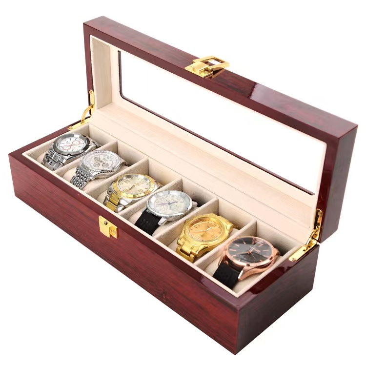 พร้อมส่ง*กล่องนาฬิกา 2 3 5 6 10 12 20 24 เรือน กล่องใส่นาฬิกา(รุ่นไม้ฮอกกะนี) Watch Box