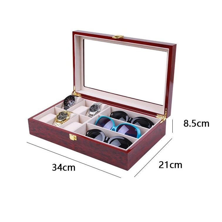 พร้อมส่ง*กล่องนาฬิกา 2 3 5 6 10 12 20 24 เรือน กล่องใส่นาฬิกา(รุ่นไม้ฮอกกะนี) Watch Box