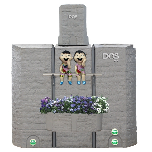 ถังเก็บน้ำบนดิน 900 ลิตร MONTBLANC DOS รุ่น HY-06/LG-900L/R สีไลท์เกรย์ ไม่แถมลูกลอย