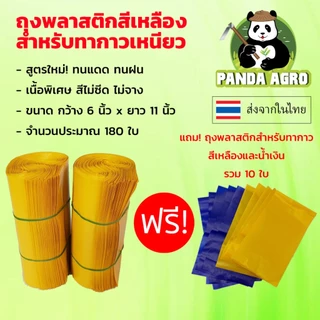 ถุงพลาสติกสีเหลือง สำหรับทากาวเหนียวดักแมลง *** ฟรี! ถุงพลาสติกสีเหลือง 5 ใบ สีน้ำเงินฟ้า 5 ใบ ***