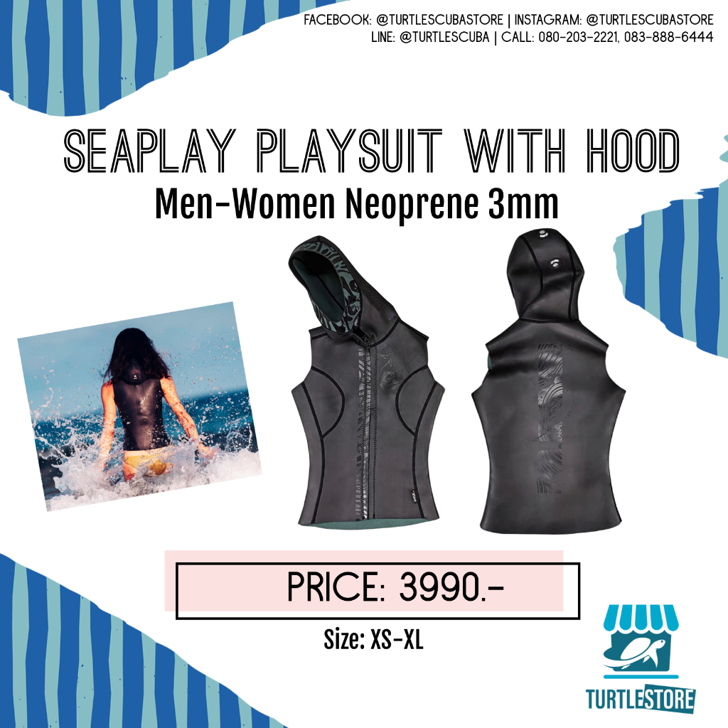 playsuit seaplay Neoprene 3m women ชุดดำน้ำ กันแดด กันหนาว พร้อมส่ง