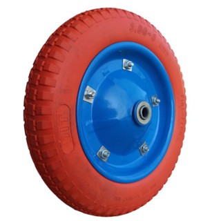ล้อรถเข็นปูน ล้อตัน ไม่ต้องเติมลม วงล้อเหล็ก ขนาด 3.00-8 13×…