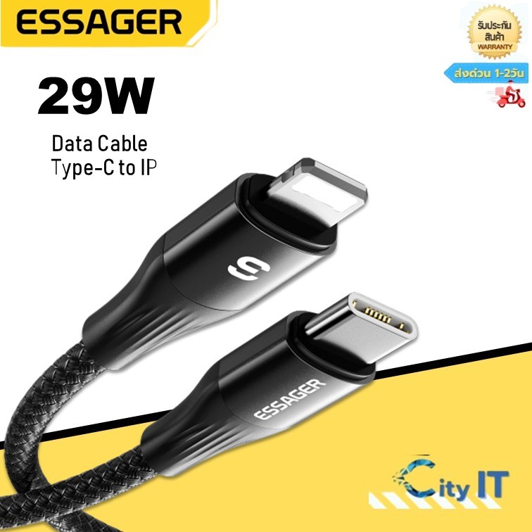 Essager PD 29w/27W/20W สาย usb c เป็น L ชาร์จเร็ว สําหรับสาย IP 7-14 Pro