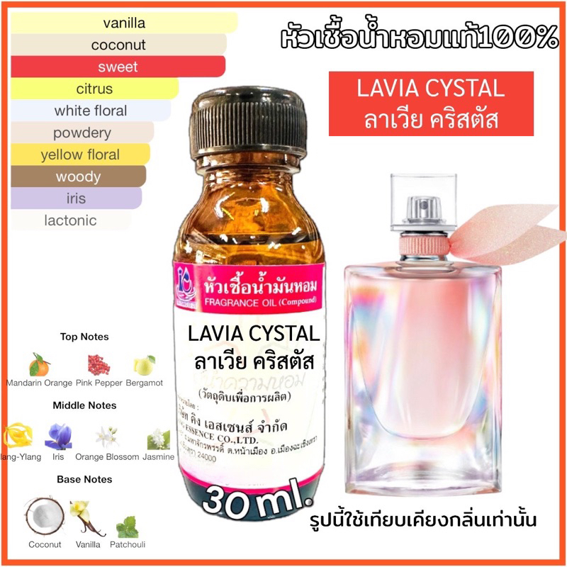 หัวเชื้อน้ำหอม 100% กลิ่น ลาเวียคริสตัล LAVIA CRYSTAL 30ml