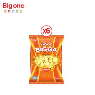 บิ๊กก้า ข้าวโพดอบกรอบ รสช็อกโกแลตและวานิลลามิลค์ 45ก. Bigga Corn Snack Chocolate and Vanilla Milk Flavor 45g.