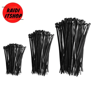 สายรัด Cable Tie สำหรับจัดเก็บสายไฟไห้เรียบร้อย และอื่นๆ (มีความยาวไห้เลือกตั้งแต่ 4/6/8/10/12/14 นิ้ว) แพ็ค 100 ชิ้น