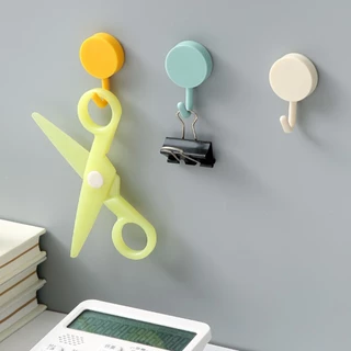 HOMEC ตะขอแขวนติดผนัง ตะขอ ตัวติดผนัง Wall hook ไม่ต้องเจาะ กาวติดแน่น ไม่หลุดง่าย 12ชิ้น 24ชิ้น คละสีขาวดำ