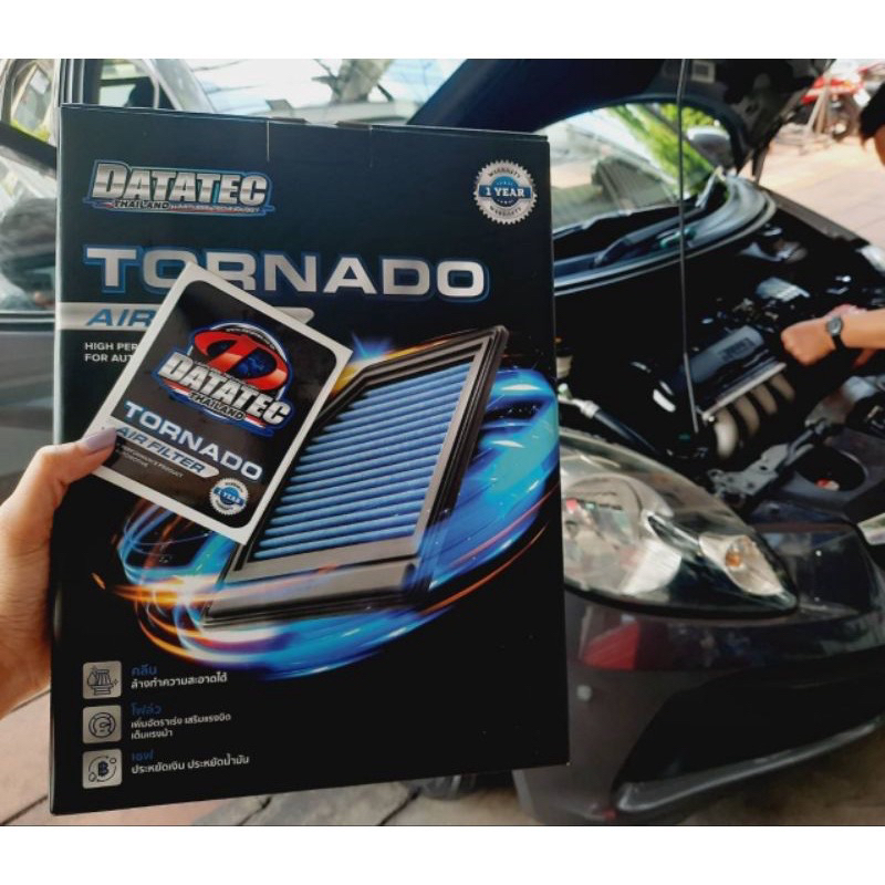 แผ่นกรอง DATATEC TORNADO Honda City Jazz Civic Brio Freed Crv Accord กรองซิ่ง ไส้กรองอากาศ Air Filter ของแท้ 100%
