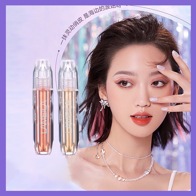 N397 Lameila อายแชโดว์ เนื้อลิขวิด ประกายชิมเมอร์ กลิตเตอร์ฉ่ำๆ เนื้อดี ติดทน 4 สี