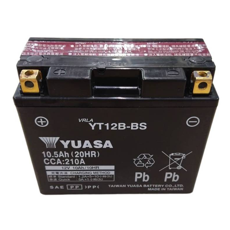 แบตเตอรี่มอเตอร์ไซค์ YUASA YT12B-BS (12V 10Ah)