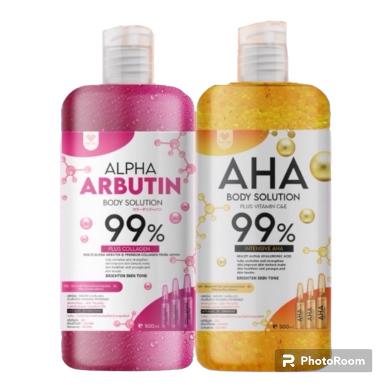 LIGHT YOU AHA 99% + Arbutin 99% Body Solution 500 ml. ♥️♥️