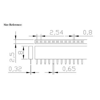 ซ็อกเก็ต แถวเดี่ยว ตัวเมีย จั้มเปอร์ Pin Header Female Single Row pitch 2.54mm connector ก้างปลา
