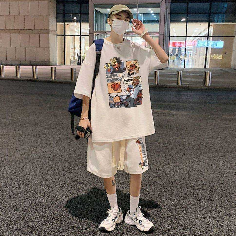 KB fashion ชุดเซ็ตผู้ชาย แขนสั้นขาสั้น ผ้าวาฟเฟิล - รูปที่ 6