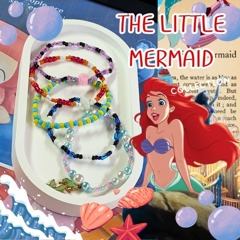 กำไลลูกปัดThe Little Mermaid น่ารักทุกเเบบ สีสันเเห่งท้องทะเล