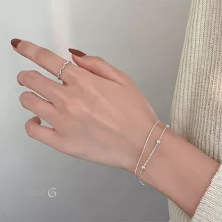GLAMOR✨พร้อมส่ง สร้อยข้อมือเงิน Snake Bone Chain สร้อยข้อมือเงิน สร้อยข้อมือเงิน สร้อยข้อมือผู้หญิง