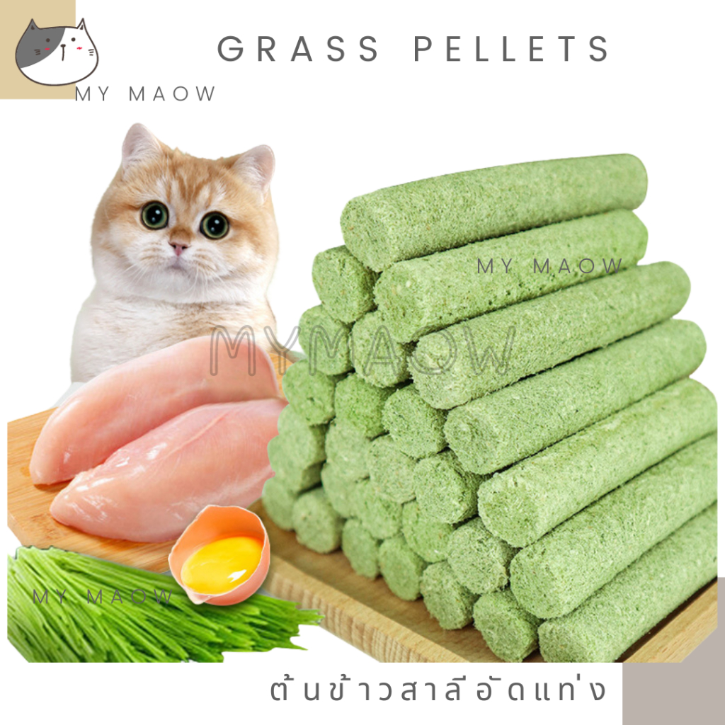 MM CAT // หญ้าอัดแท่ง หญ้าฟรีซดราย ขนมแมว ต้นข้าวสาลีอัดแท่ง หญ้าอัดแท่ง001