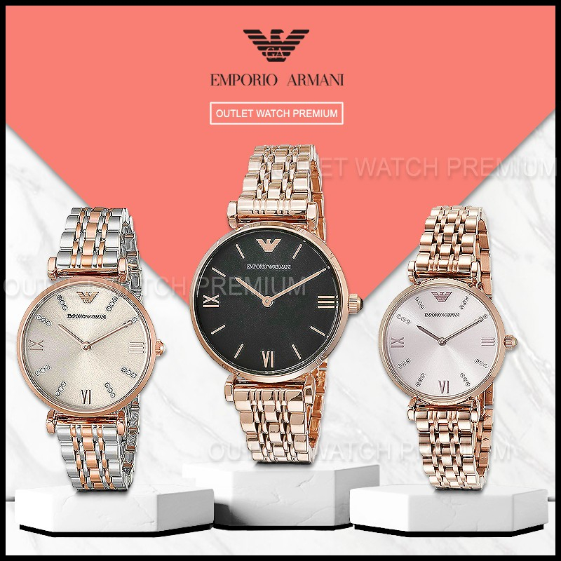 OUTLET WATCH นาฬิกา Emporio Armani OWA286 นาฬิกาข้อมือผู้หญิง นาฬิกาผู้ชาย แบรนด์เนม Brand Armani Watch AR11145