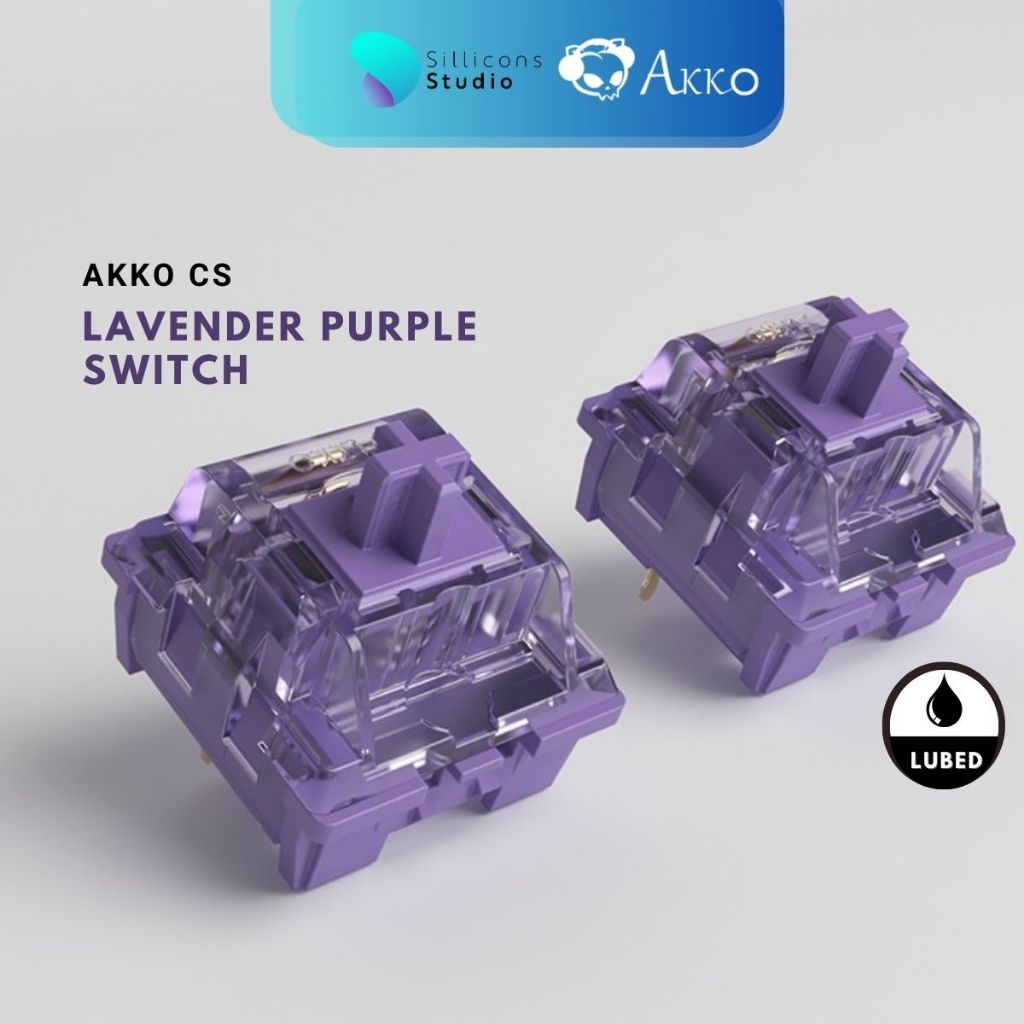 (45 ตัว) AKKO CS Lavender Purple Switch Tactile สวิตช์คีย์บอร์ด Mechanical Switch สำหรับ Mechanical 