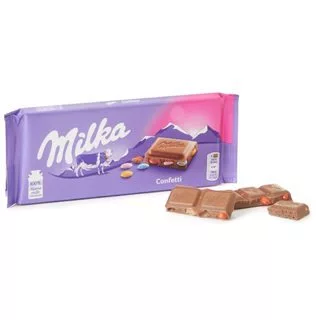 Milka Milk Chocolate มีส่วนผสมของนม Alpen 100% มี 20 รสชาติให้เลือก ขนาด 87-100 กรัม(g.) BBE: 11/2026 - 01/2027