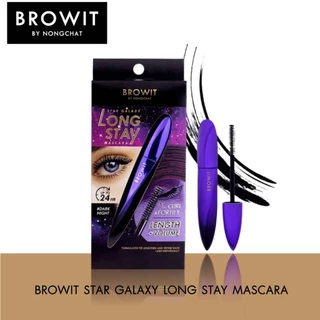 บราวอิท บาย น้องฉัตร สตาร์ กาแล็กซี่ ลองสเตย์ มาสคาร่า #ดาร์กไนท์ Browit Star Galaxy Long Stay Mascara 8g.
