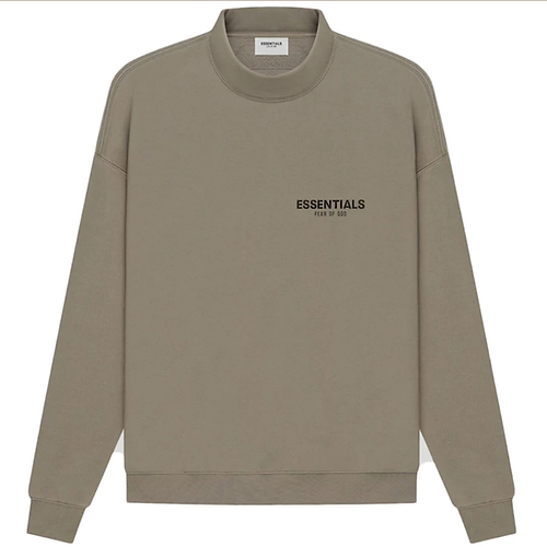 FEAR OF GOD ESSENTIALS MOCK NECK SWEATER (TAUPE)