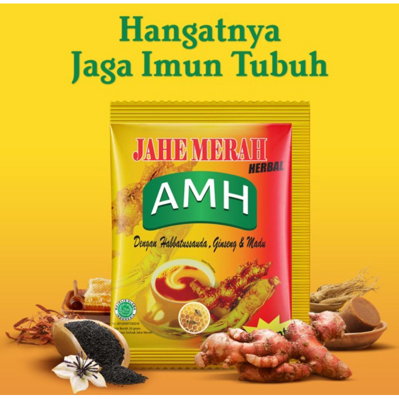 Indonesia AMH Jahe Merah Herbal Super Habbatussauda 10 sachet ราคา ถูกที่สุด ดีลบีเคเค แกลเลอรีภาพที่ 2