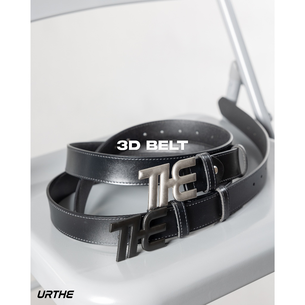 URTHE - เข็มขัด หนังเทียม ดีเทลหัวเข็มขัด 3D รุ่น 3D BELT