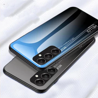 เคสไล่สี เคสกระจก ใช้สำหรับ Samsung A07 A17 A56 A36 A16 A06 A55 A35 A25 A15 A05S S23FE A24 A54 A34 เคสกระจกสองสี