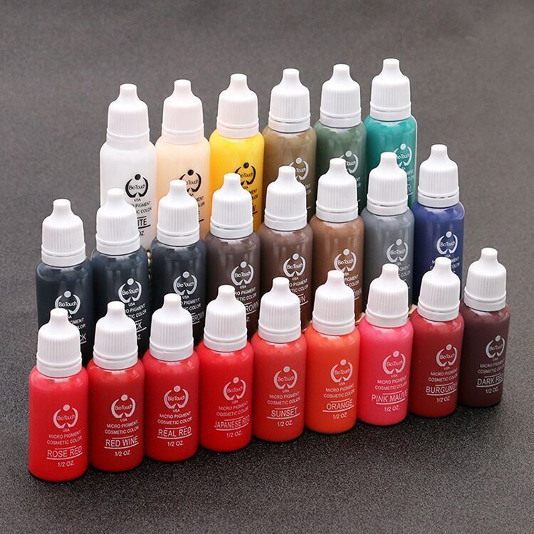 สีสักคิ้ว หมึกสักปาก หมึกสักถาวร ของแท้ 100% ขนาด 15ml