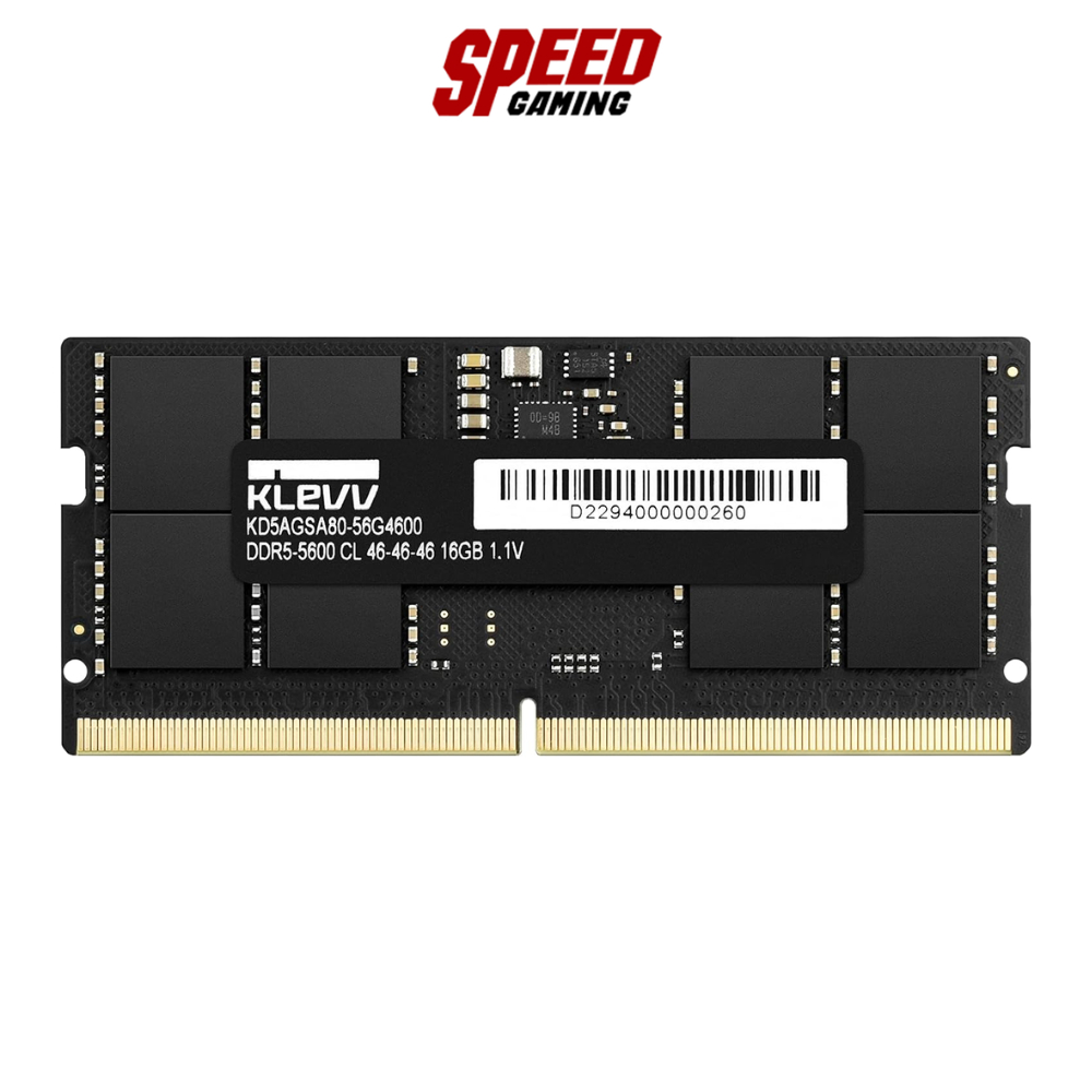 KLEVV DDR5 SO-DIMM STANDARD 16GB 5600MHz MEMORY (แรมโน้ตบุ๊ก) KD5AGSA80-56G460A / By Speed Gaming