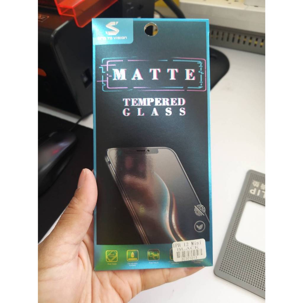 ฟรี!!ที่เช็ดกระจก ฟิล์มกระจกเต็มจอ แบบด้าน I-Phone FULLทุกรุ่น!ไอโฟน17|i16|i15|i14|i13|i12|iXR|i11