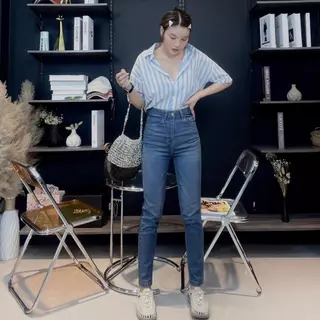 ยีนส์ Nammmon Jeans f13,F17 กางเกงยีนส์ผ้าญี่ปุ่นไฮพรีเมี่ยมผ้ายืด กระบอกเล็ก ผู้หญิง เรียบไม่ขาด Clothing เสื้อผ้า