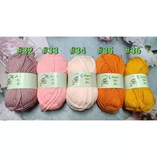 ไหมพรมคอตตอนนม(milk cotton) ขนาด 4 ply น้ำหนัก 50กรัม