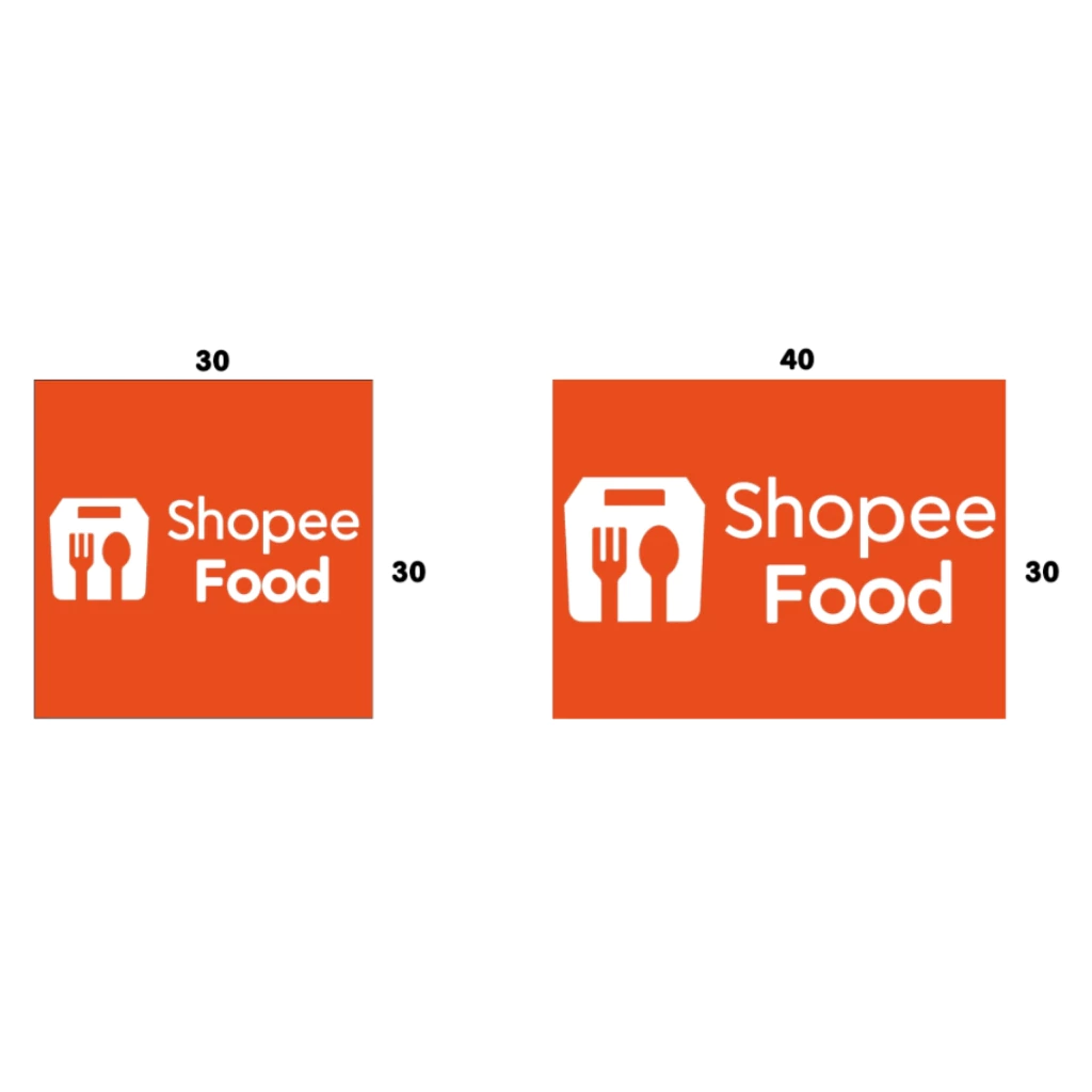 ป้ายช้อปปี้ฟู้ด shopeefood (ไวนิล) ขนส่ง ช้อปปี้ มี 2 ขนาดให้เลือก