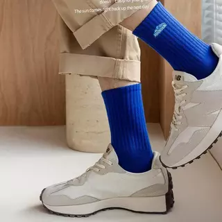 ถุงเท้าทำงาน สีพื้น ผ้านิ่ม ดูดซับเหงื่อ แฟชั่น สไตล์เกาหลีKorean breathable socks cotton socks solid color socks