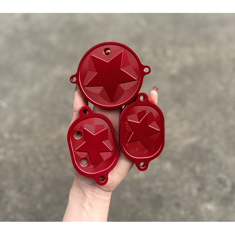 4 วาว งานกัดลายสวยๆ CNC ฝาวาวล์+ฝาแคม ครบชุด3ชิ้น 4วาวล์CNC ใส่เวฟ125R/w-125S/w-125บังลม/w-125เก่า มิเนียม ไดร์สี สีสด ราคา ถูกที่สุด ดีลบีเคเค แกลเลอรีภาพที่ 3