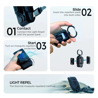 FLEXTAIL Light Repel เครื่องไล่ยุงตัวจิ๋ว ใส่แผ่นกันยุงได้ 2 ด้าน (ใช้งานร่วมกับ Powerbank)