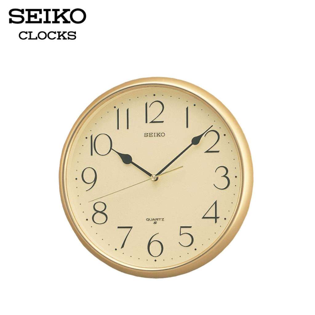 SEIKO CLOCKS นาฬิกาแขวน รุ่น QXA747G ขนาด  11 นิ้ว เดินสเต็ป สีทอง
