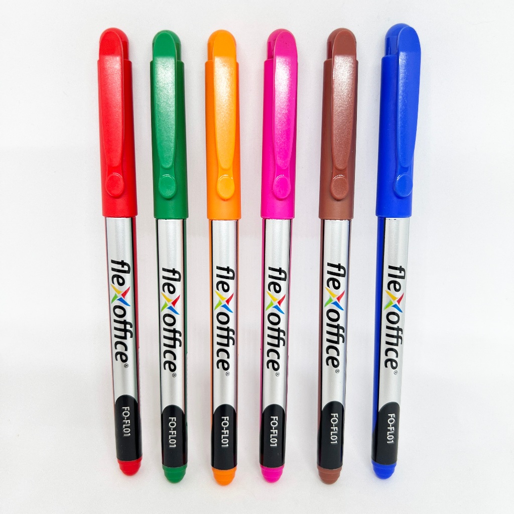 ปากกาตัดเส้น Fineliner FLEXOFFICE FINELINER FO-FL01 ขนาดหัว 0.4mm