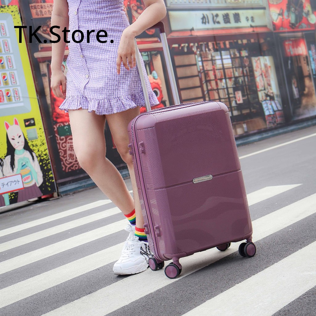 [รับประกัน 2 ปี] TK กระเป๋าเดินทางล้อลาก รุ่น T16 ขนาด 20 24 และ 28 นิ้ว  วัสดุ PP 100% ยืดหยุ่น