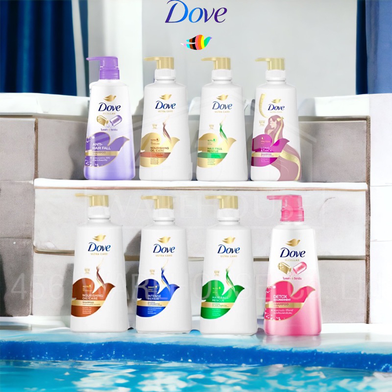 ซื้อ Dove สูตรใหม่‼️ แชมพู และครีมนวดผม โดฟ (หัวปั๊ม) ขนาด