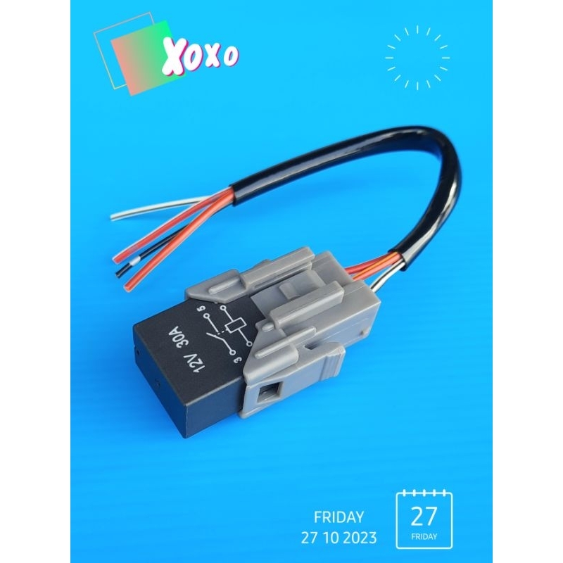 ปลั๊กรีเลย์ชุดเข้าแบตเตอรี่พร้อมรีเลย์12V/HONDA รุ่นClick,Scoopy iของแท้ติดรถ ปี2008-2012(บรรจุ1ชุด)